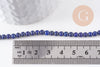 Perle ronde lapis lazuli naturel 4mm, x1 fil de 19,3 cm (G0020)