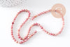 Perle ronde rhodonite rose naturelle 4mm,perle pierre naturelle, fil de 35cm, x1 (G0557)