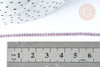Perle ronde verre facettée irisée transparente violet clair 2mm, fourniture DIY, x1 de 37cm (G7333)