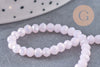 Perle rondelle cristal rose irisé facette 4x3mm, fil de 41cm, x1 (G3523)