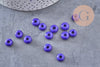 Perle rondelle donut verre opaque bleu foncé,des perles reondelles verre pour vos créations de bijoux et bracelet,3-5x9mm, x 20 (G4596)