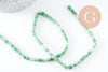 Perle rondelle heishi jade naturel vert 4.5mm, x1 fil de 40cm (G2701)