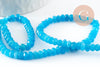 Perle rondelle jade bleu ciel,pierre jade naturel,perle facette,jade,4x3mm,fil de 37cm (G4635)