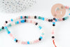 Perle rondelle jade multicolore pastels,perle jade,pierre naturelle,perle facette,jade,5x3mm,fil 135 perles, x1 (G5178)