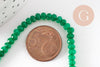 Perle rondelle jade vert,perle jade,pierre naturelle,jade naturel,4x3mm,fil de 35 cm (G4638)