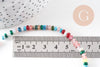 Perle rondelle pierres naturelles mélangées 4mm, x1 fil de 39cm (G10818)