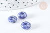Perle rondelle sodalite création bijoux 10mm, création bijoux pierre, x 2 (G7562)