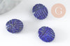 Perle scarabée talisman lapis lazulis naturel AAA 13mm, x1 (G9233)