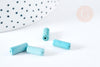 Perle tube howlite turquoise 13mm,perle tube, x10 (G0388)