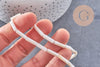 Perle tube nacre blanche naturelle 13x4mm, x1 fil de 39cm (G5608)