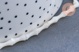 Perle tube nacre blanche naturelle 7.5-9mm, perle coquillage blanc,le fil de 40cm, x1 (G6604)