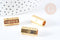 Perle tube talisman message AMOUR doré 21mm, x1 (G7672)
