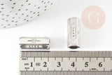 Perle tube talisman message LIVE argenté 21mm, perle argent bijoux chance, x1 G9314