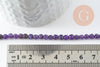Perles Rondes facettées agate violette, perle agate, pierre naturelle, agate naturelle,4mm,fil de 39cm, x1 (G2003)