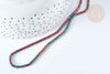 Perles Tube verre violet irisé 4.5x2.5mm,perle tissage et fabrication bijoux, fil de 36cm, X1 (G7346)