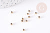 Perles à écraser acier 304 inoxydable Doré3x2mm, fourniture acier inoxydable, x50 (G1178)