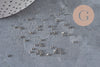 Cuentas engarzables de acero inoxidable 316 platino 2 mm, x50 (G11174)