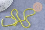 Perles abacus cristal jaune 2.9mm, x1 fil de 35cm (G10949)