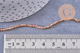 Perles abacus cristal jaune ambre irisé 2.7mm, x1 fil de 28cm (G10951)