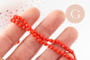 Perles abacus cristal orange facetté 4-5mm, x1 fil de 38 cm (G6366)