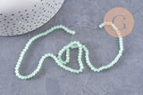 Perles abacus cristal vert clair 3mm, x1 fil de 40cm (G1563)
