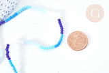 Perles abacus verre bleu camaïeu 3x2.5mm, x1 fil de 42.5cm (G7829)