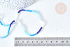 Perles abacus verre bleu camaïeu 3x2.5mm, x1 fil de 42.5cm (G7829)