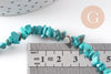 Perles chips turquoise naturelle 5-8mm, x1 fil 83cm (G10910)