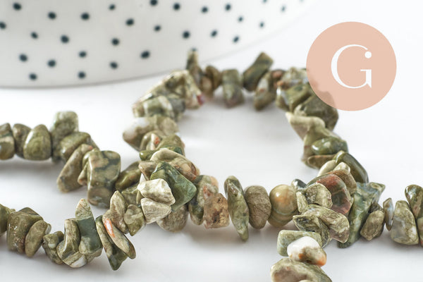 Perles chips turquoise vert marbré,bijou pierre naturelle, perles turquoise naturelle, fil 90 cm,5-8mm x1 (G5370)