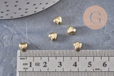 Perles coeur bombé plastique doré 5.5mm, x 10g (G10979)