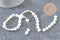 Perles coeur nacre blanche 10mm, création de bijoux nacre naturelle, fil de 40cm, x1 (G6831)
