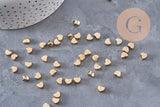 Perles coeur plastique doré 5.5mm, x 10g (G10969)