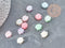 Perles coquillage acrylique multicolore 11.5mm, création de bijoux fantaisie plastique x20 G9029