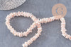 Perles chips coquillage naturel, chips rose clair 10mm, x1 fil de 42 cm (G3849)