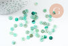 Perles coquillage naturel heishi teinté vert 6mm,rondelle coquillage, x50 G5573