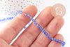 Perles cristal toupies à facette bleu transparent 3mm,perles bijoux, perle cristal bleu, fil de 46cm , x1 (G2853)
