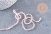 Perles cristal toupies facette rose transparent facetté 3mm, x1 fil de 44 cm (G1856)
