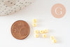 Perles de rocaille verre jaune pastel 4.5mm, x 10g (G7793)