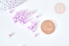 Perles de rocaille verre violet pastel 4.5mm, x 10g (G7796)