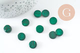 Perles disque coco vert, bois naturel,perle bois,Perle géométrique, perle ronde bois,25mm, le fil de 33 perles , x1 (G0004)