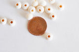 Perles en bois brut rondes, perles bois,perle bois,bois brut, création bijoux,Perles géométriques,8mm, x50 G0545