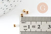 Perles intercalaires acier inoxydable Doré 3mm, x10 / x100 (G2306)