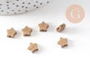 Perles intercalaires étoiles laiton brut 8mm, x10 (G1581)