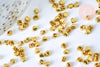 Perles intercalaires facettées doré cœur 3.5mm, perles doreés, x50 (G5577)