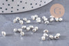 Perles intercalaires facettées zamac argenté 3mm, x 50-100-200 (G1894)
