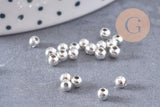 Perles intercalaires fer argenté 3mm, x5gr (G1322)
