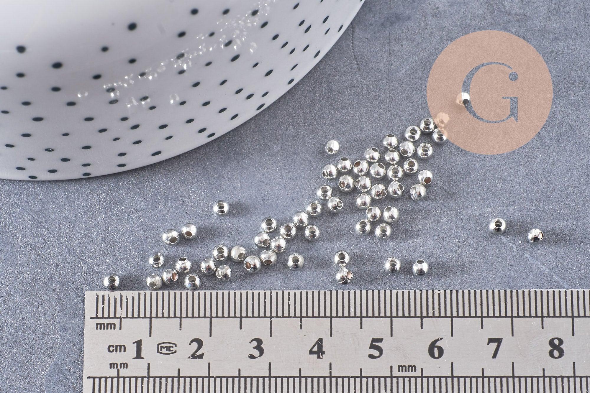 Perles intercalaires fer platine 3mm, x10gr (G2603)