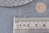 Perles intercalaires rondelles fleurs acier 304 inoxydable platine 3mm, x10 (G10855)
