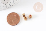 Perles intercalaires rondelles laiton brut 6mm, x10 (G4622)