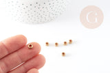 Perles intercalaires rondelles laiton brut 6mm, x10 (G4622)